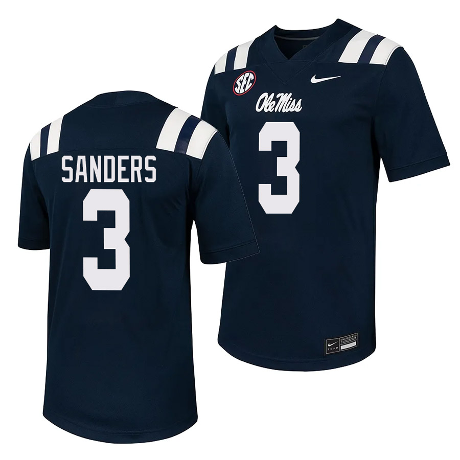 Ole Miss Spencer Sanders College Football Jersey Navy